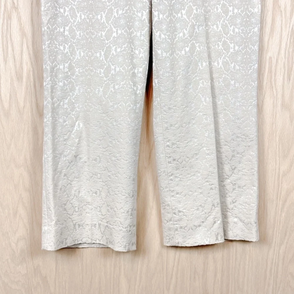 St. John Straight Crop Pants Jacquard Gold - Picture 3 of 10
